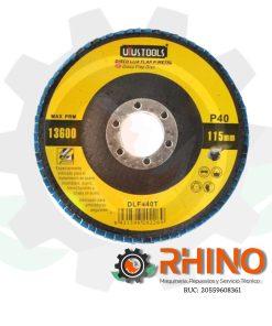 DISCO LIJA FLAP P/METAL 115MM 40 UYUSTOOLS DLF440T